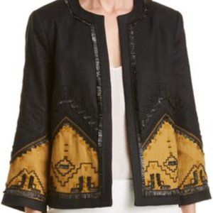 Kobi Halperin Clara Beaded Linen Jacket